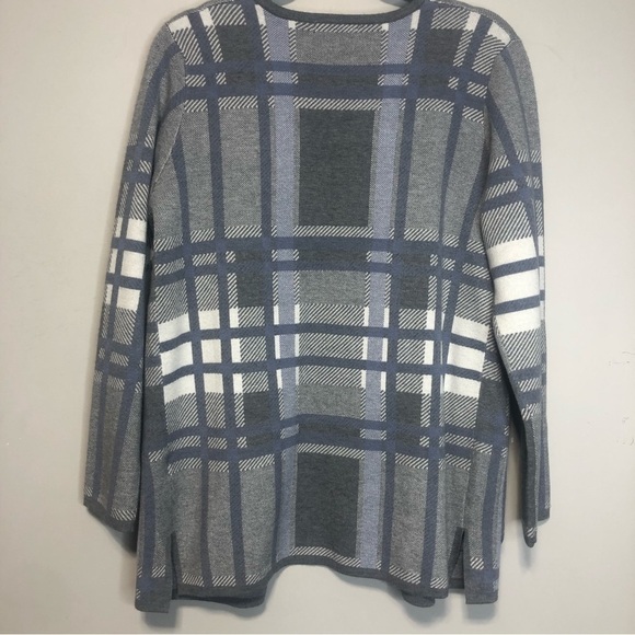 Parkhurst Open Front Plaid Cardigan, size S - Picture 5 of 10